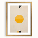 Geometric Yellow Wall Art – Modern Minimalist Dining Print