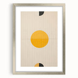 Geometric Yellow Wall Art – Modern Minimalist Dining Print