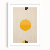 Geometric Yellow Wall Art – Modern Minimalist Dining Print