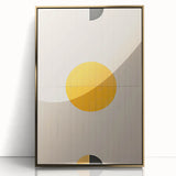 Geometric Yellow Wall Art – Modern Minimalist Dining Print