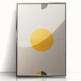 Geometric Yellow Wall Art – Modern Minimalist Dining Print