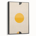 Geometric Yellow Wall Art – Modern Minimalist Dining Print