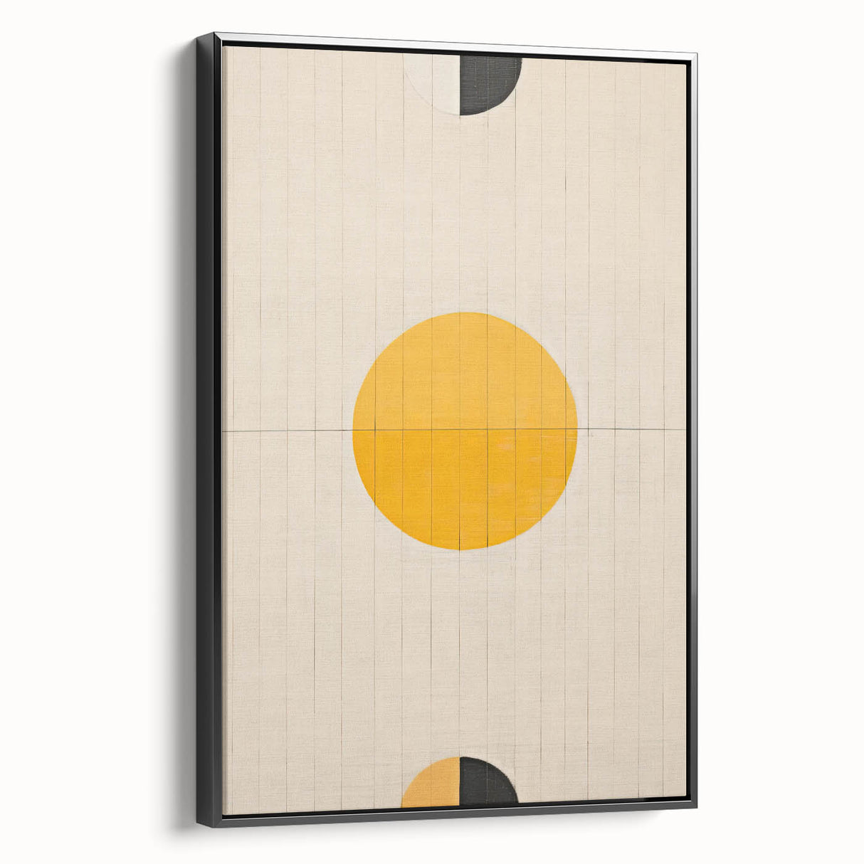 Geometric Yellow Wall Art – Modern Minimalist Dining Print