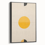 Geometric Yellow Wall Art – Modern Minimalist Dining Print