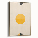 Geometric Yellow Wall Art – Modern Minimalist Dining Print