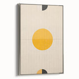 Geometric Yellow Wall Art – Modern Minimalist Dining Print
