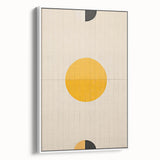 Geometric Yellow Wall Art – Modern Minimalist Dining Print