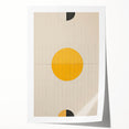 Geometric Yellow Wall Art – Modern Minimalist Dining Print