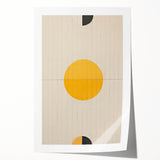 Geometric Yellow Wall Art – Modern Minimalist Dining Print