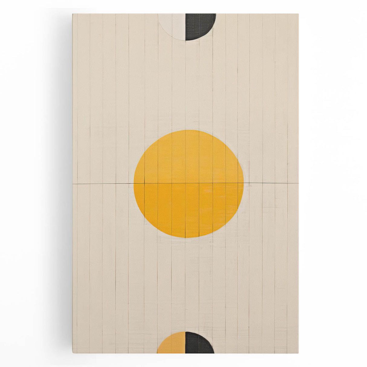 Geometric Yellow Wall Art – Modern Minimalist Dining Print