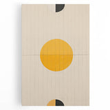 Geometric Yellow Wall Art – Modern Minimalist Dining Print