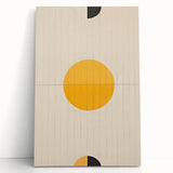 Geometric Yellow Wall Art – Modern Minimalist Dining Print
