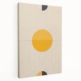 Geometric Yellow Wall Art – Modern Minimalist Dining Print