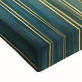 Golden Bamboo Abstract - Teal & Gold Living Room Wall Art