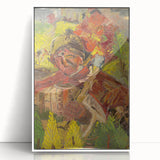 Vibrant Expressionist Lumberjack - Bold Nature-Inspired Wall Art