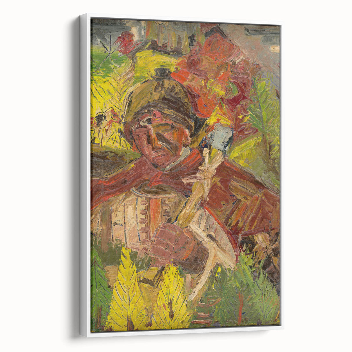Vibrant Expressionist Lumberjack - Bold Nature-Inspired Wall Art