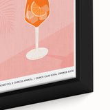 Extra large black wall art featuring colorful, textured food and drink motifs on a framed canvas.