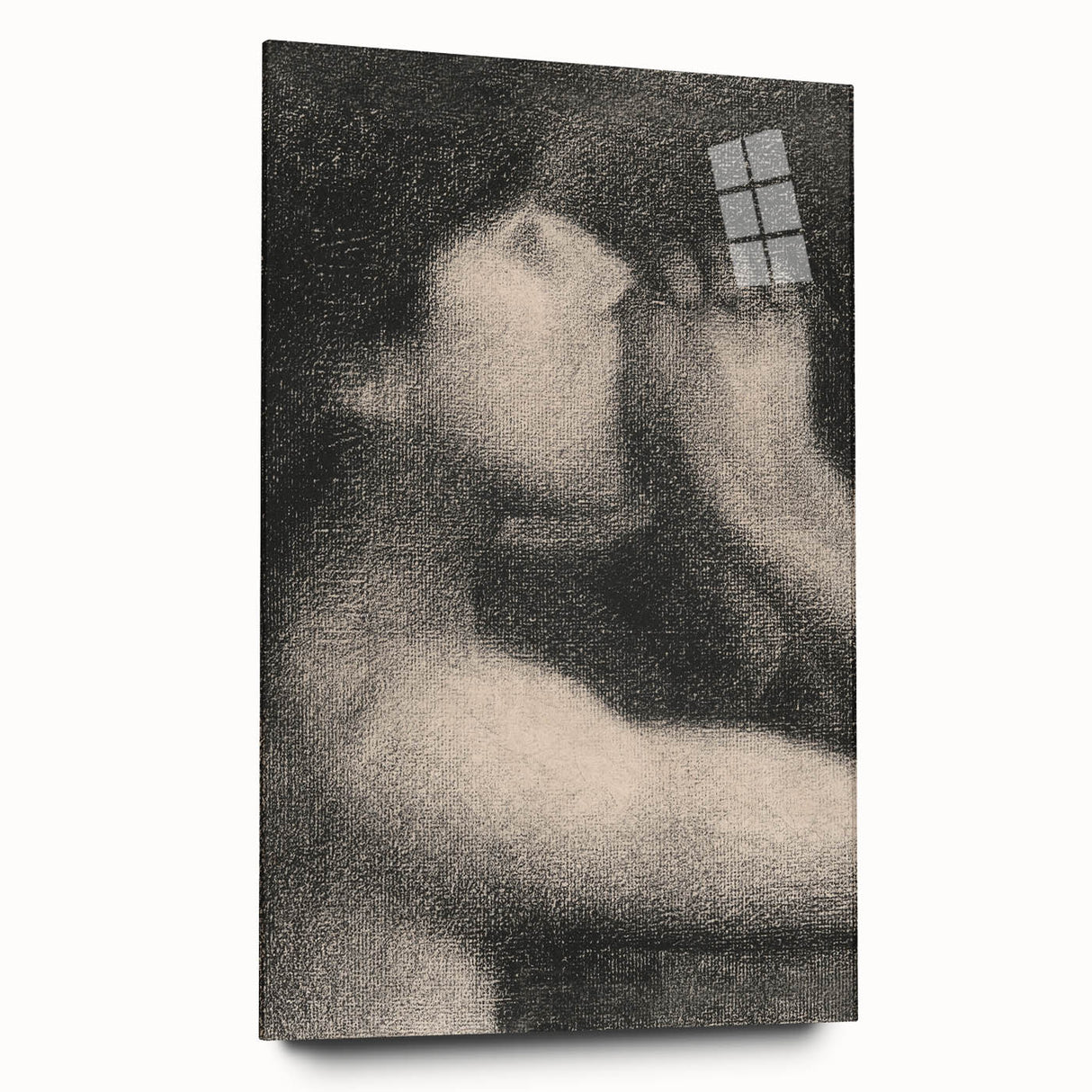 Monochrome Pointillism Art - Echo, Bathers at Asnières - Seurat’s Expressive Print