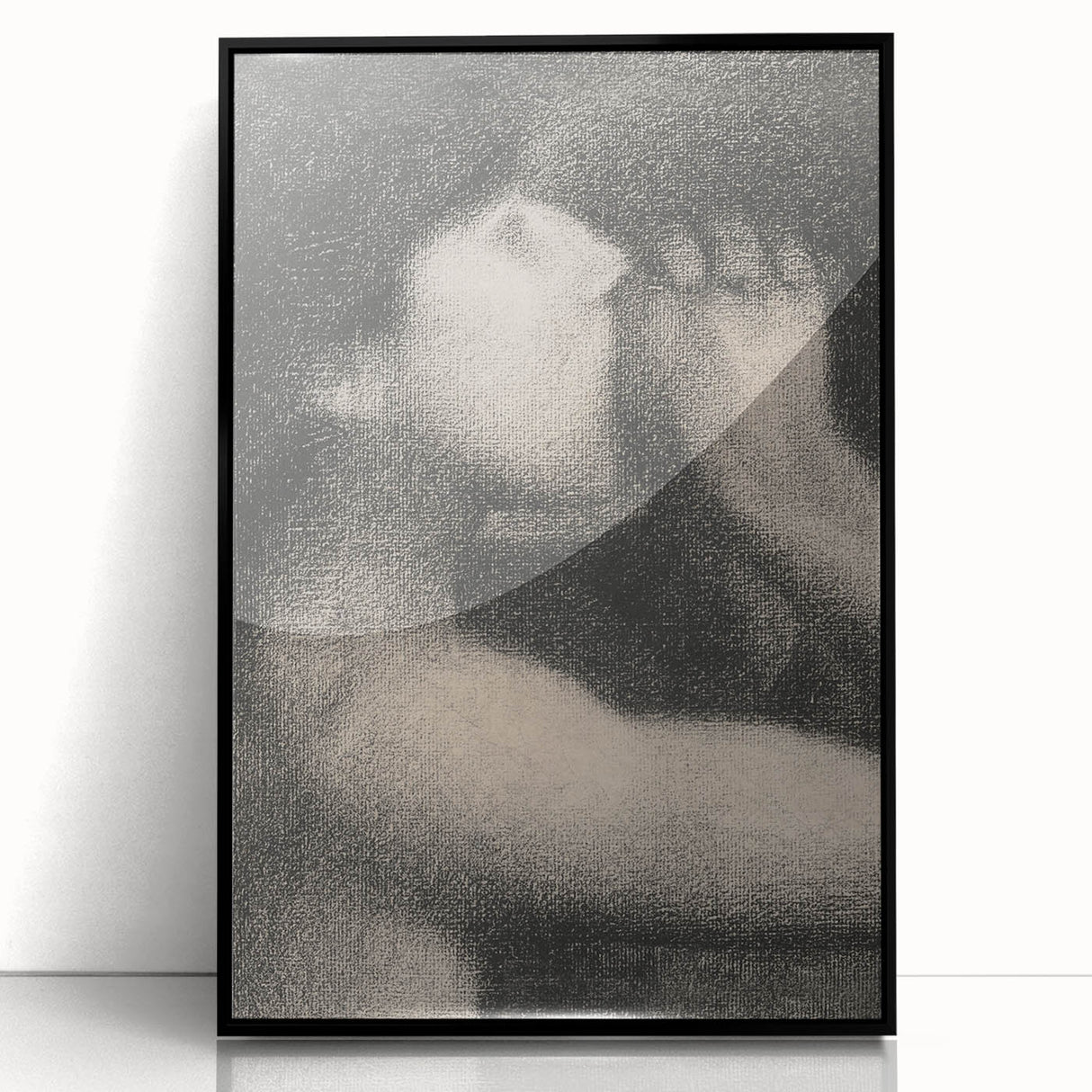 Monochrome Pointillism Art - Echo, Bathers at Asnières - Seurat’s Expressive Print