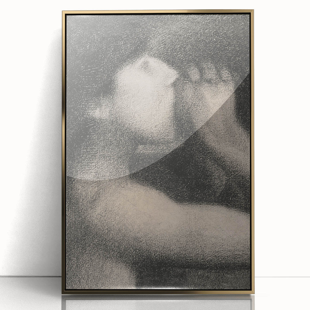Monochrome Pointillism Art - Echo, Bathers at Asnières - Seurat’s Expressive Print