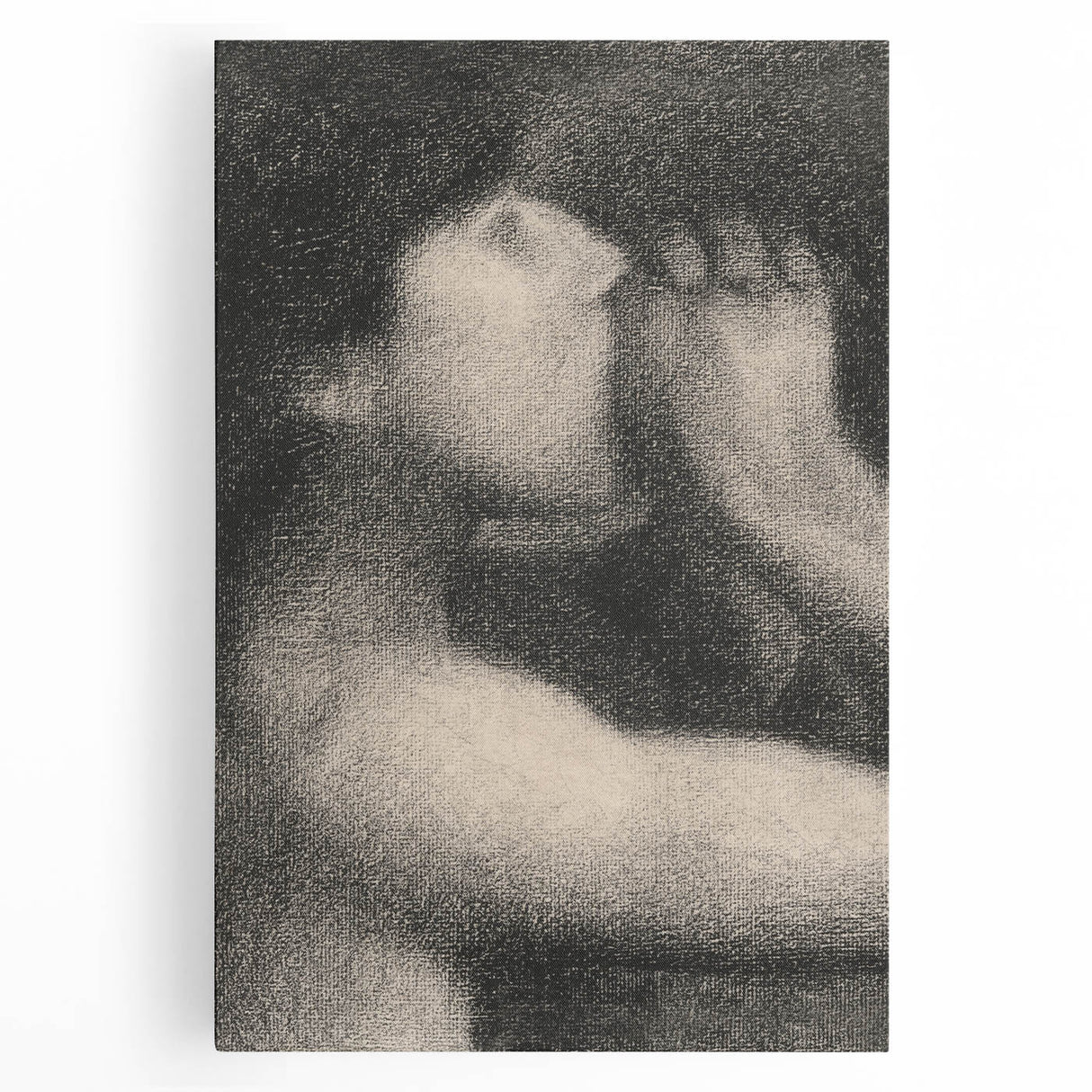 Monochrome Pointillism Art - Echo, Bathers at Asnières - Seurat’s Expressive Print