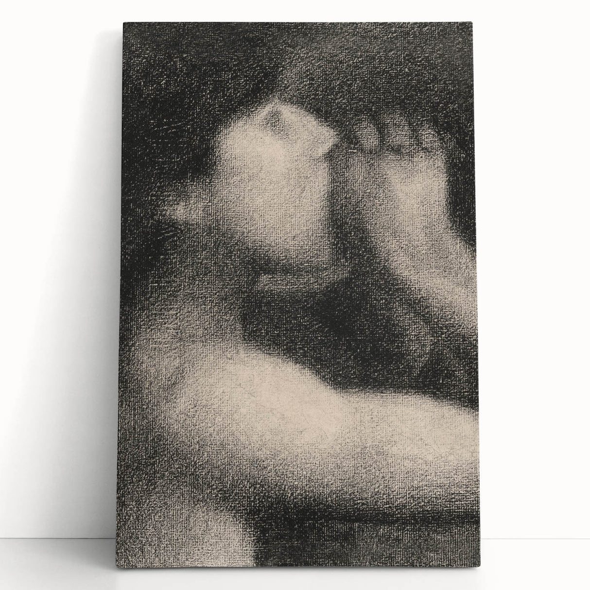 Monochrome Pointillism Art - Echo, Bathers at Asnières - Seurat’s Expressive Print