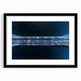 Black landscape bridge frame with a white mat, showcasing a modern design ideal for home decor. Perfect for displaying artwork or photos in stylish interiors.