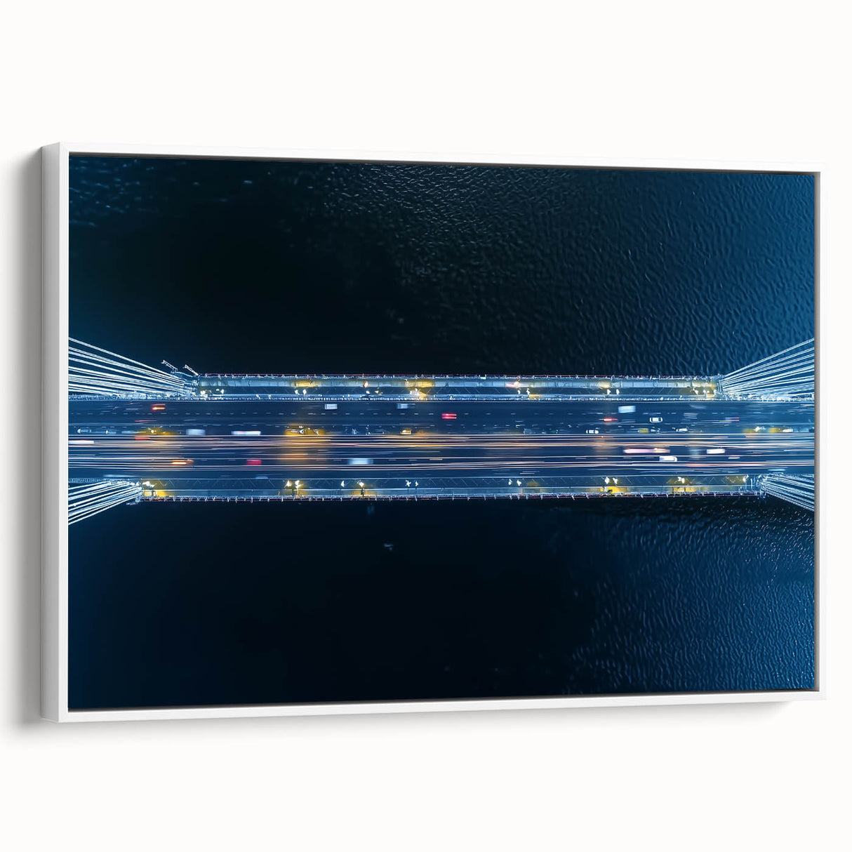 Framed canvas artwork showcasing a serene landscape bridge, highlighted in soft colors and detailed textures, perfect for adding elegance to home décor.
