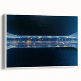 Framed canvas artwork showcasing a serene landscape bridge, highlighted in soft colors and detailed textures, perfect for adding elegance to home décor.