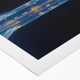 Landscape bridge rolled canvas artwork showcasing a serene nature scene with vibrant colors. Perfect for home decor, it's securely packaged in a protective cardboard tube.