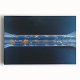 Stretched canvas artwork showcasing a vibrant landscape bridge scene, with rich colors and detailed textures, perfect for home décor or gallery display.