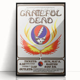 Grateful Dead Retro Wall Art - Vintage Barton Hall 1977 Poster