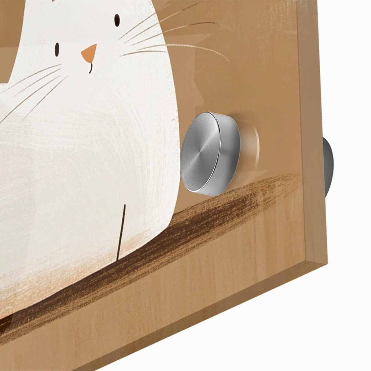 Nursery Wall Art – Peaceful Cat Illustration for Kids' Room Decor