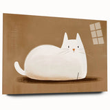 Nursery Wall Art – Peaceful Cat Illustration for Kids' Room Decor