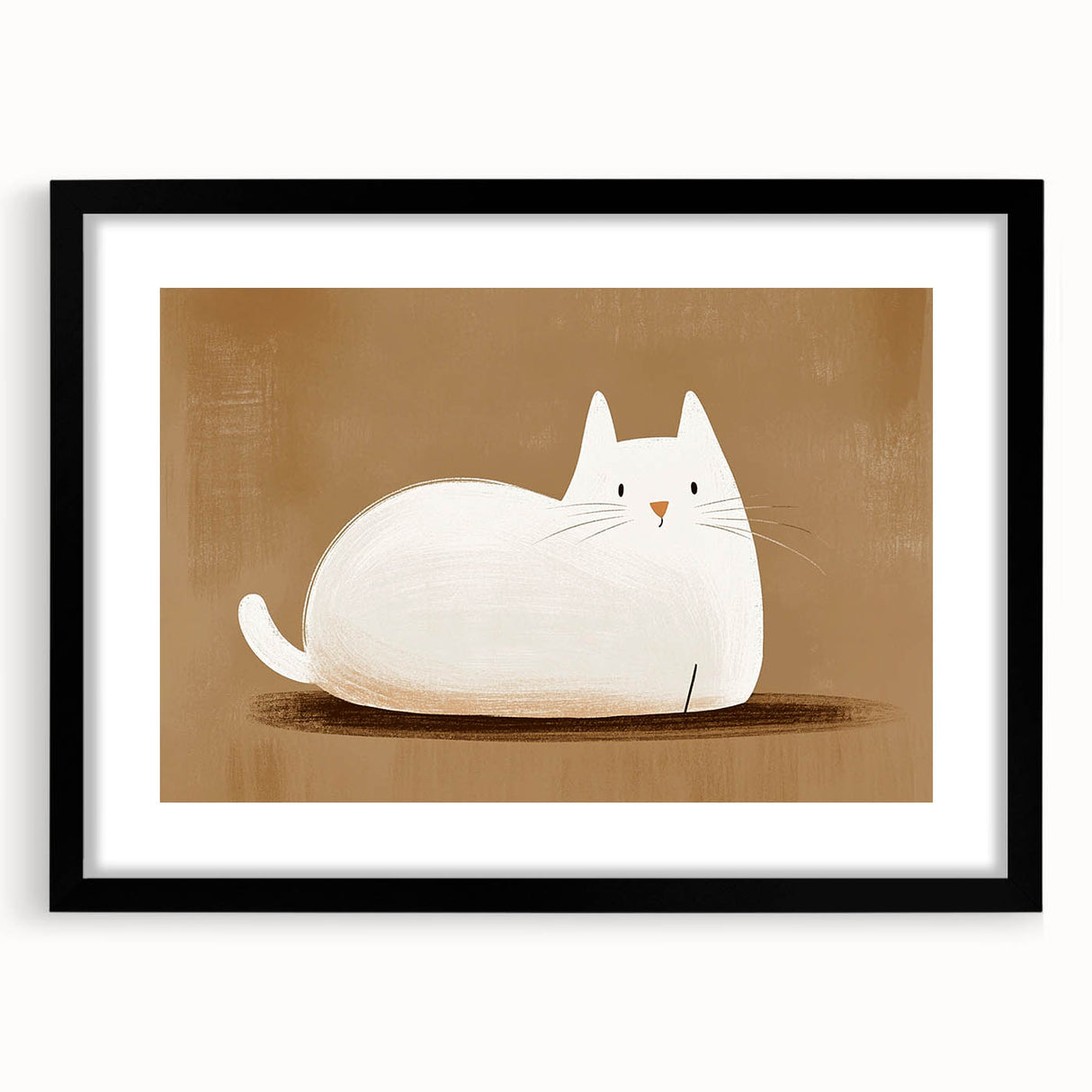 Nursery Wall Art – Peaceful Cat Illustration for Kids' Room Decor