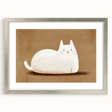 Nursery Wall Art – Peaceful Cat Illustration for Kids' Room Decor