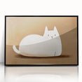 Nursery Wall Art – Peaceful Cat Illustration for Kids' Room Decor