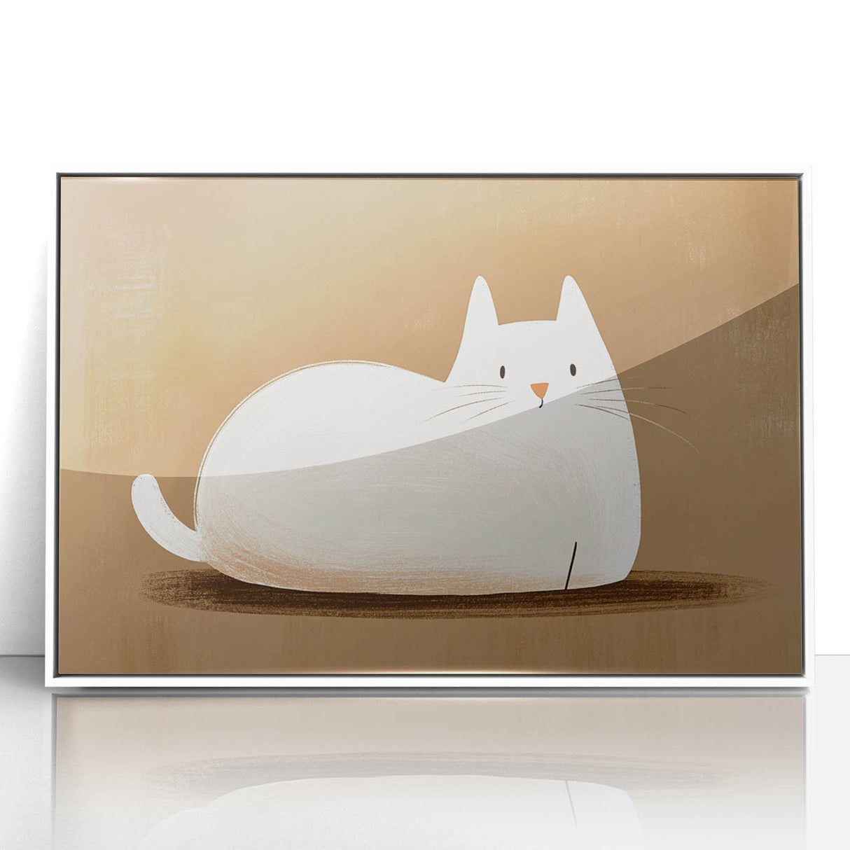 Nursery Wall Art – Peaceful Cat Illustration for Kids' Room Decor