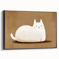 Nursery Wall Art – Peaceful Cat Illustration for Kids' Room Decor