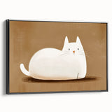 Nursery Wall Art – Peaceful Cat Illustration for Kids' Room Decor