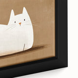 Nursery Wall Art – Peaceful Cat Illustration for Kids' Room Decor