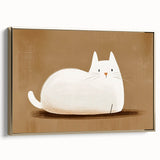 Nursery Wall Art – Peaceful Cat Illustration for Kids' Room Decor