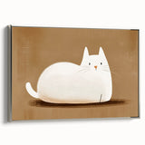 Nursery Wall Art – Peaceful Cat Illustration for Kids' Room Decor