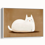 Nursery Wall Art – Peaceful Cat Illustration for Kids' Room Decor