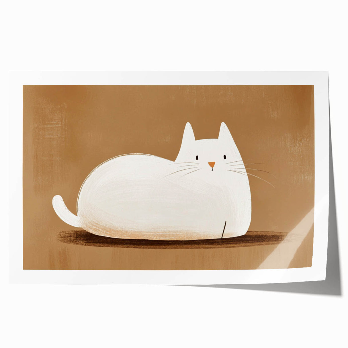 Nursery Wall Art – Peaceful Cat Illustration for Kids' Room Decor