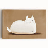 Nursery Wall Art – Peaceful Cat Illustration for Kids' Room Decor