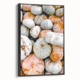 Black and white landscape art painting on framed canvas depicting a vintage poster-style fall scene, ideal for bedroom decor.