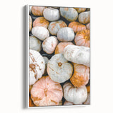 Vintage poster art of a colorful autumn scene on extra large framed canvas, ideal for living room decor.