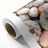 Art Deco poster featuring a stylized autumn tree in orange and brown hues on rolled canvas, ideal for nursery wall art.