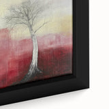 Abstract Tree Wall Art – Bold Red & Yellow Dining Print
